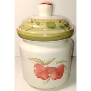 Mulberry Home Collection By Genmert 1980's Apple Decor Sugar Bowl With Lid